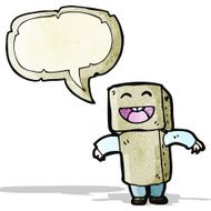cartoon cardboard box robot
