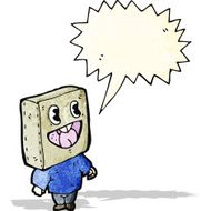 cartoon man with bag on head N5