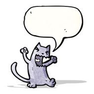 cartoon angry cat N6