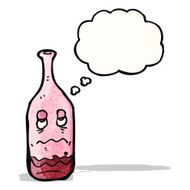 cartoon wine bottle N21