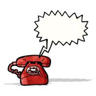 Cartoon Red Telephone N2