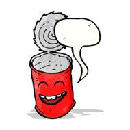 cartoon grinning food can