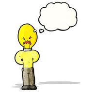 cartoon man with light bulb head N2