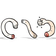 cartoon severed arms