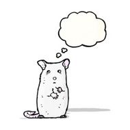 cartoon white mouse N15