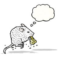 cartoon white mouse N16