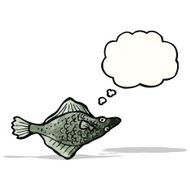 cartoon flat fish