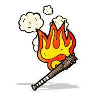 cartoon flaming bat N2