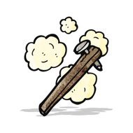 plank with nail in