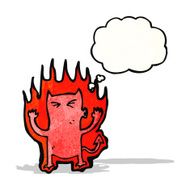 flaming little devil cartoon N2