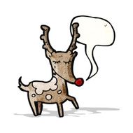 cartoon red nosed reindeer N11