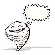 cartoon grinning cloud