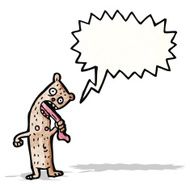crazy cartoon bear