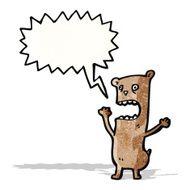 little bear with speech bubble cartoon N2