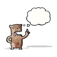 cartoon teddy bear with thought bubble N175