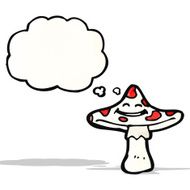 happy cartoon mushroom