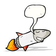 Cartoon Rocket N35