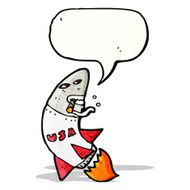 Cartoon Rocket N36
