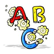 cartoon ABC letters