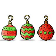 Cartoon Christmas Bauble N70