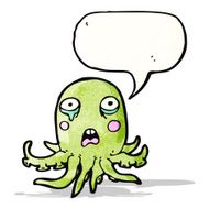 cartoon crying octopus