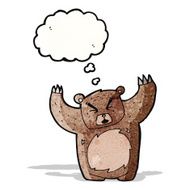 angry cartoon bear