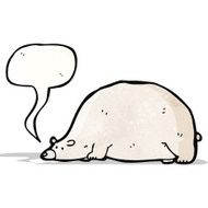cartoon big polar bear