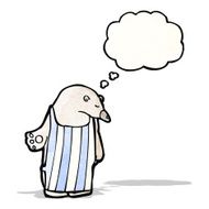 cartoon mother polar bear in apron