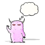 cartoon pink monster