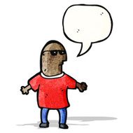 cool guy with speech bubble