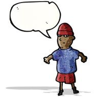 cartoon man with speech bubble N29
