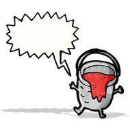 cartoon paint bucket character