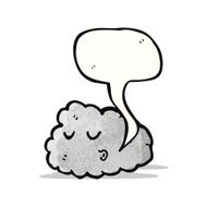 cartoon cloud with speech bubble N36
