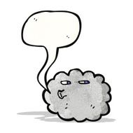 cartoon cloud with speech bubble N37