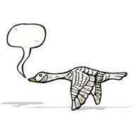 cartoon flying goose