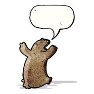 cartoon bear roaring