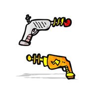 cartoon ray guns
