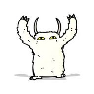 cartoon snow monster