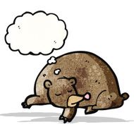 cartoon sleeping bear