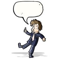 cartoon talking office man N4