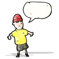 cartoon boy with speech bubble N17