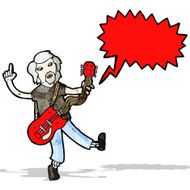 cartoon electric guitar player N4