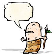 cartoon tribal man N11