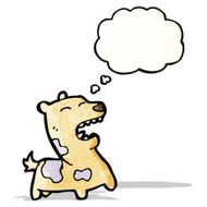 cartoon dog with thought bubble N33