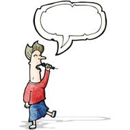 cartoon singing man N12