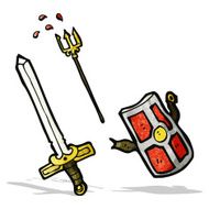 cartoon medieval weapons