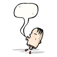 whistling severed head cartoon
