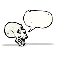spooky talking skull cartoon
