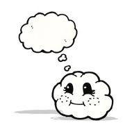 cute cartoon cloud with thought bubble N2