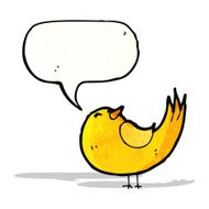 cartoon bird singing N11